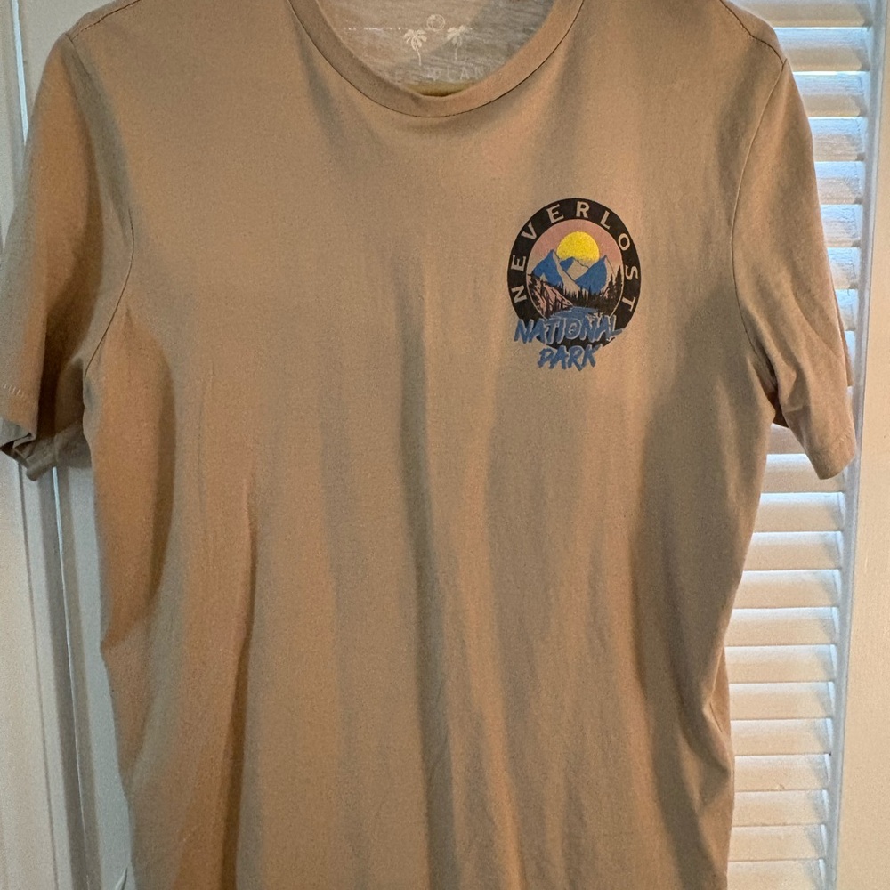 Free Planet Never Lost National Park Beige T-Shirt
